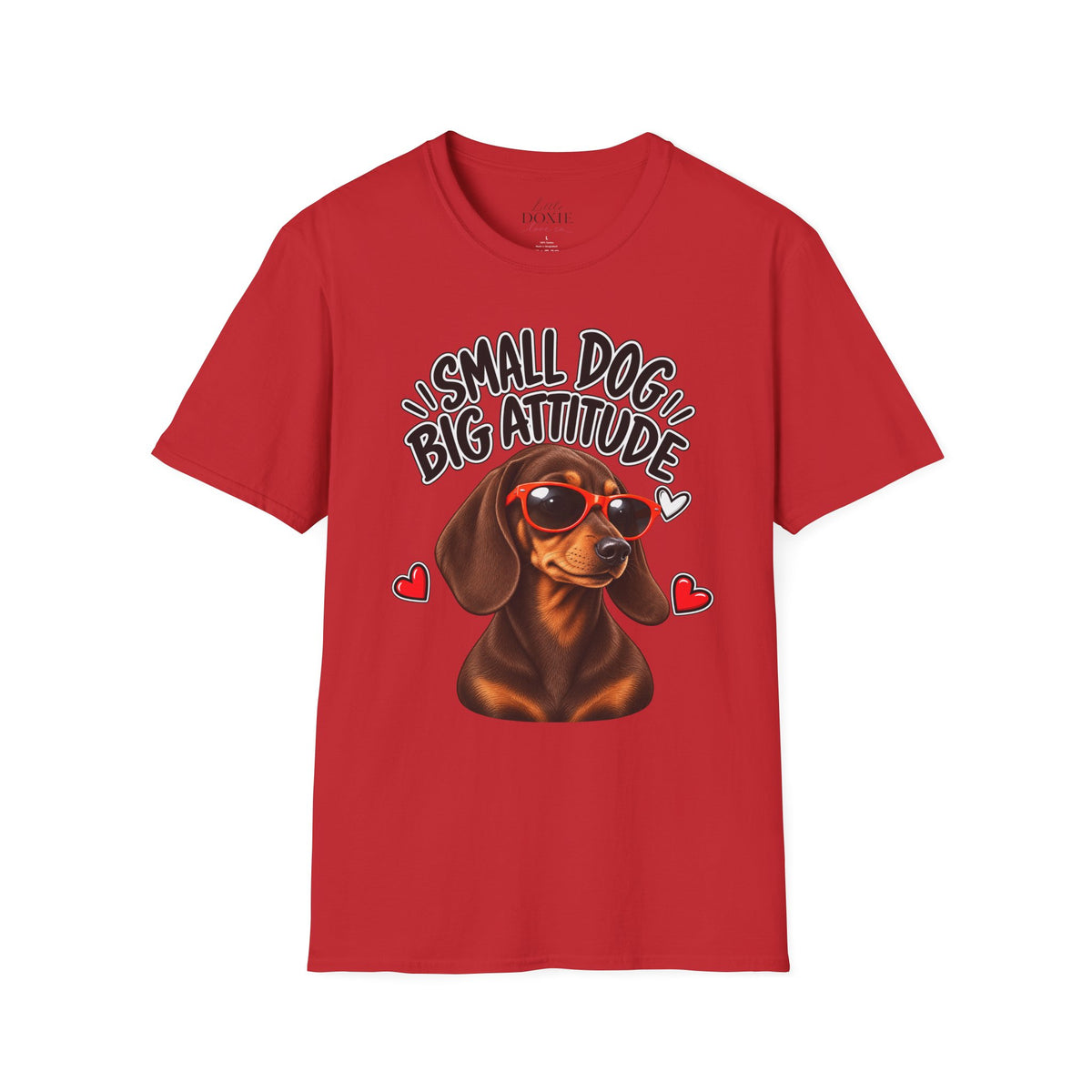 Dachshund Big Attitude T-Shirt — Chocolate&Tan