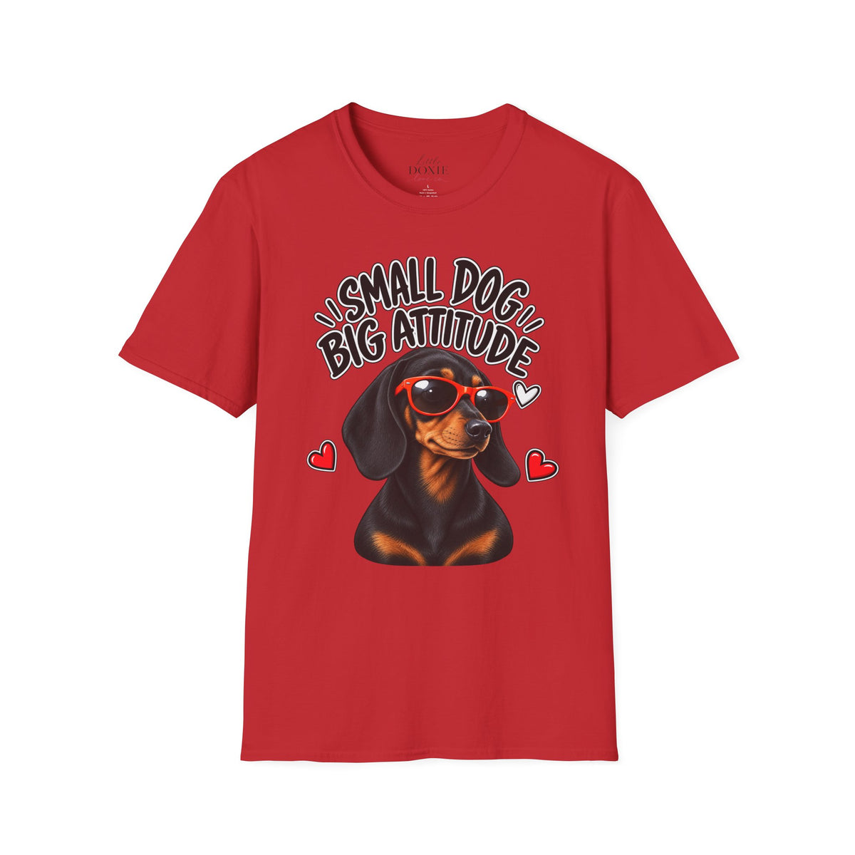 Dachshund Big Attitude T-Shirt — Black&Tan